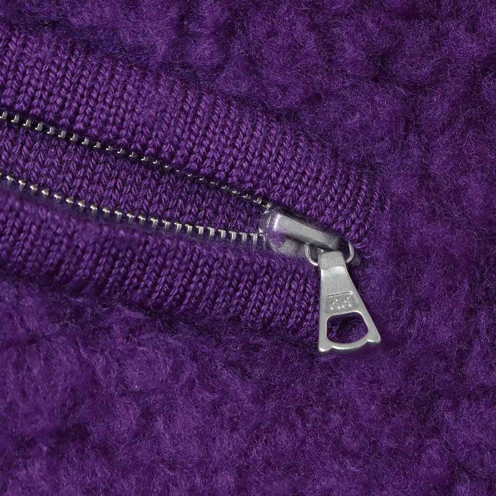 MERINO WOOL BOA KNIT HALF ZIP P/O