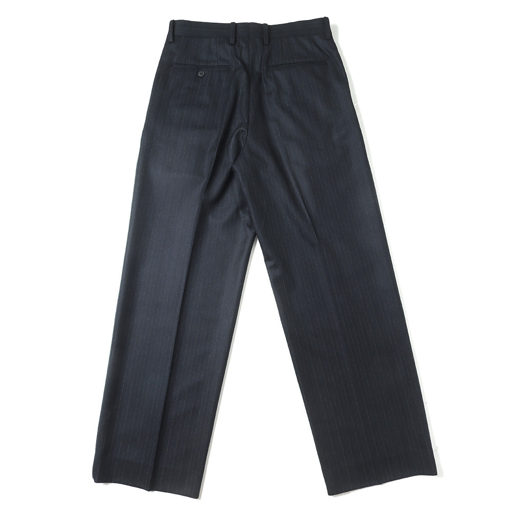 WOOL FULLING FLANNEL STRIPE SLACKS