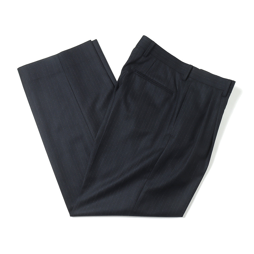 WOOL FULLING FLANNEL STRIPE SLACKS
