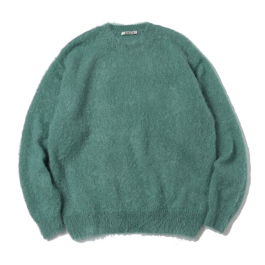 BRUSHED SUPER KID MOHAIR KNIT P/O