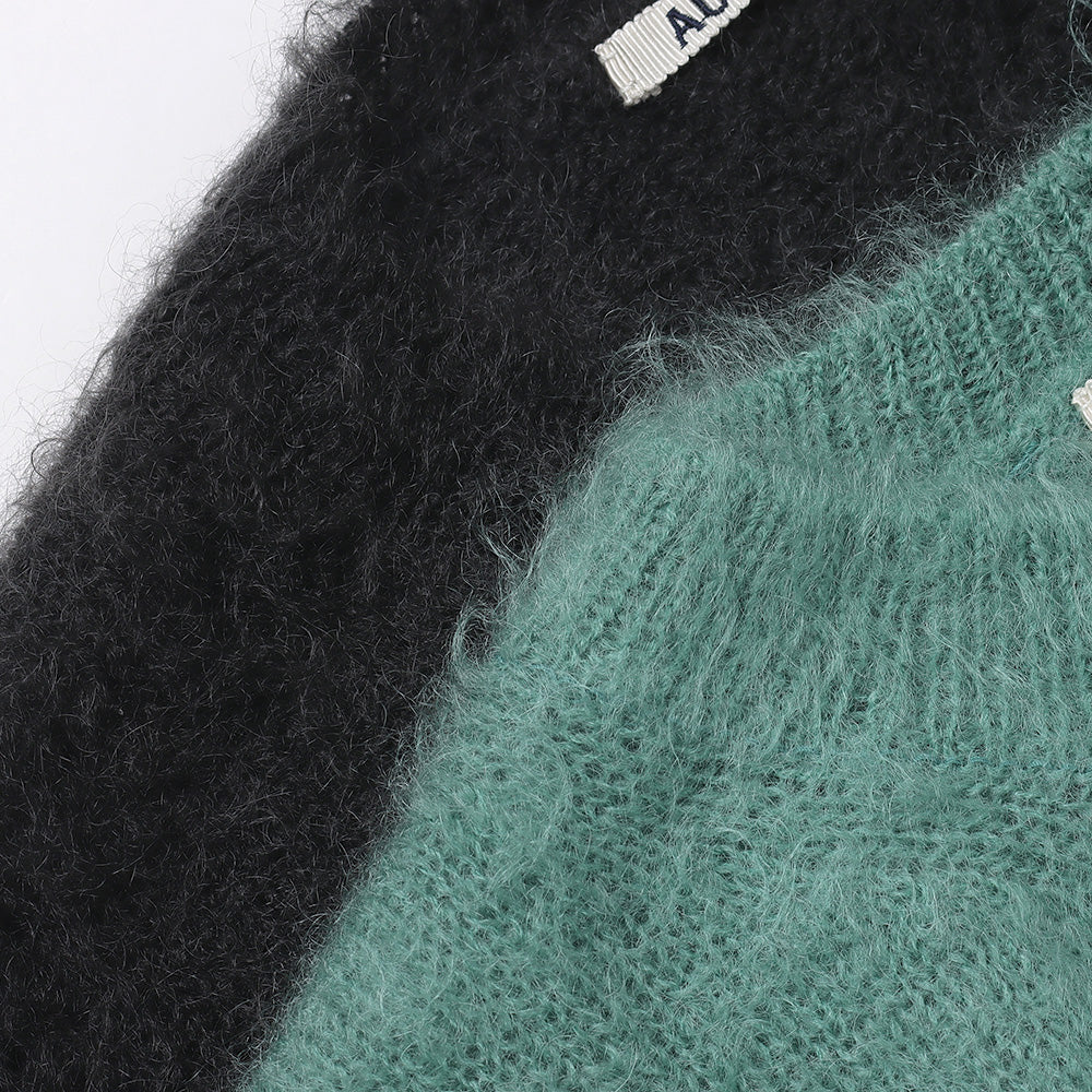 BRUSHED SUPER KID MOHAIR KNIT P/O