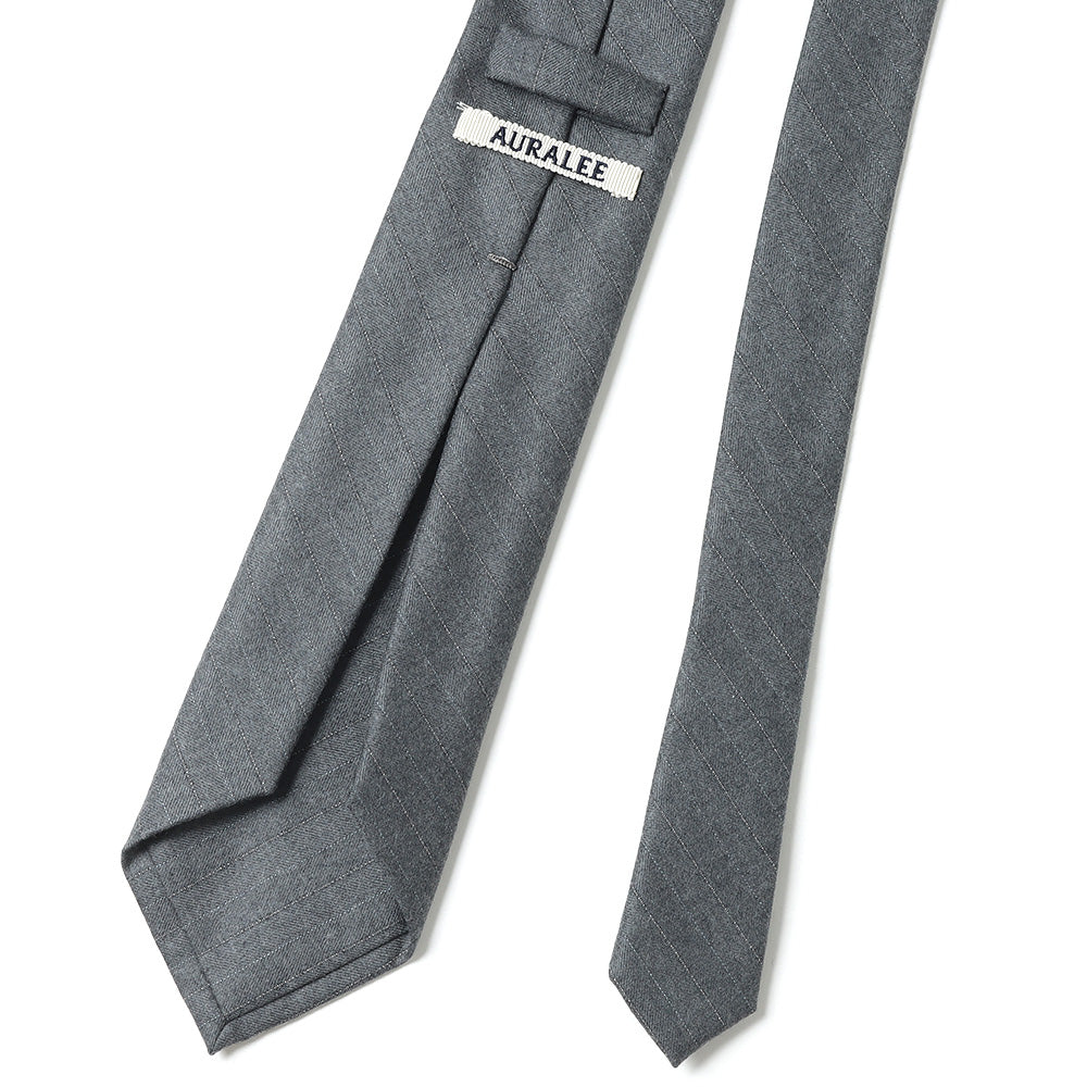 WOOL FULLING FLANNEL STRIPE TIE