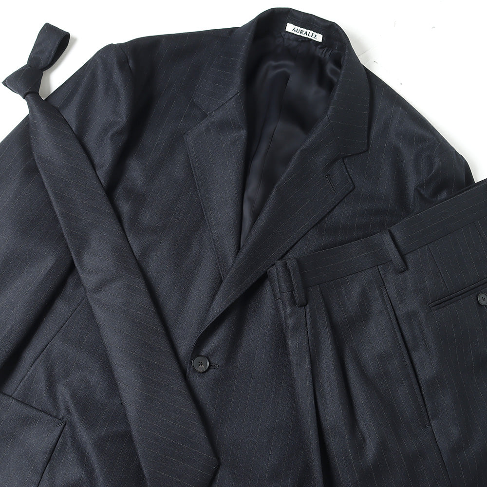WOOL FULLING FLANNEL STRIPE SLACKS