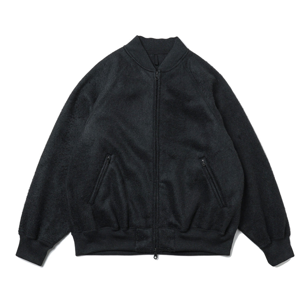 Polyester/Silk Fleece Bomber Jacket