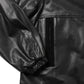 Leather half-sleeve coat
