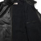 Leather half-sleeve coat