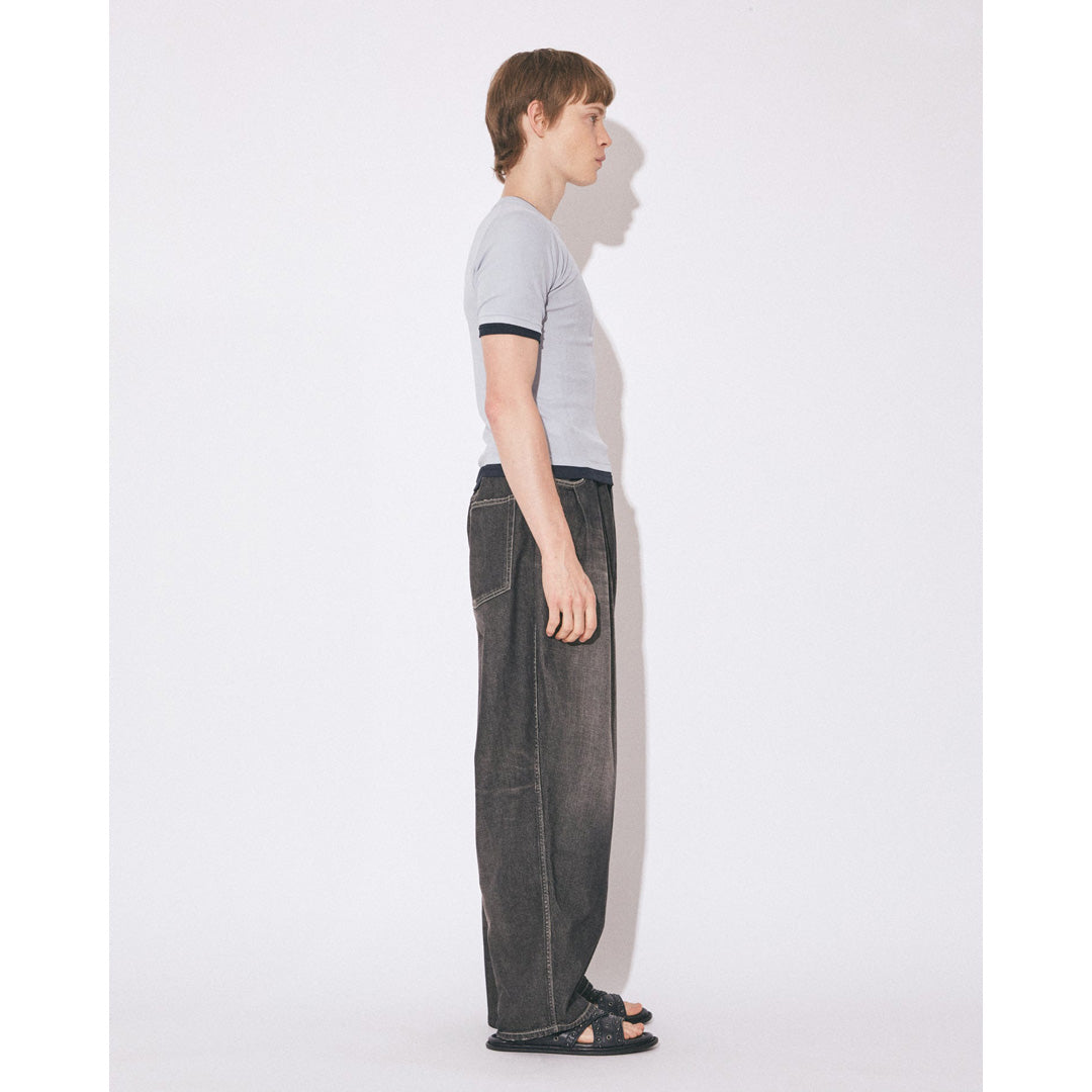 left hand twilldenim wide pants vintage