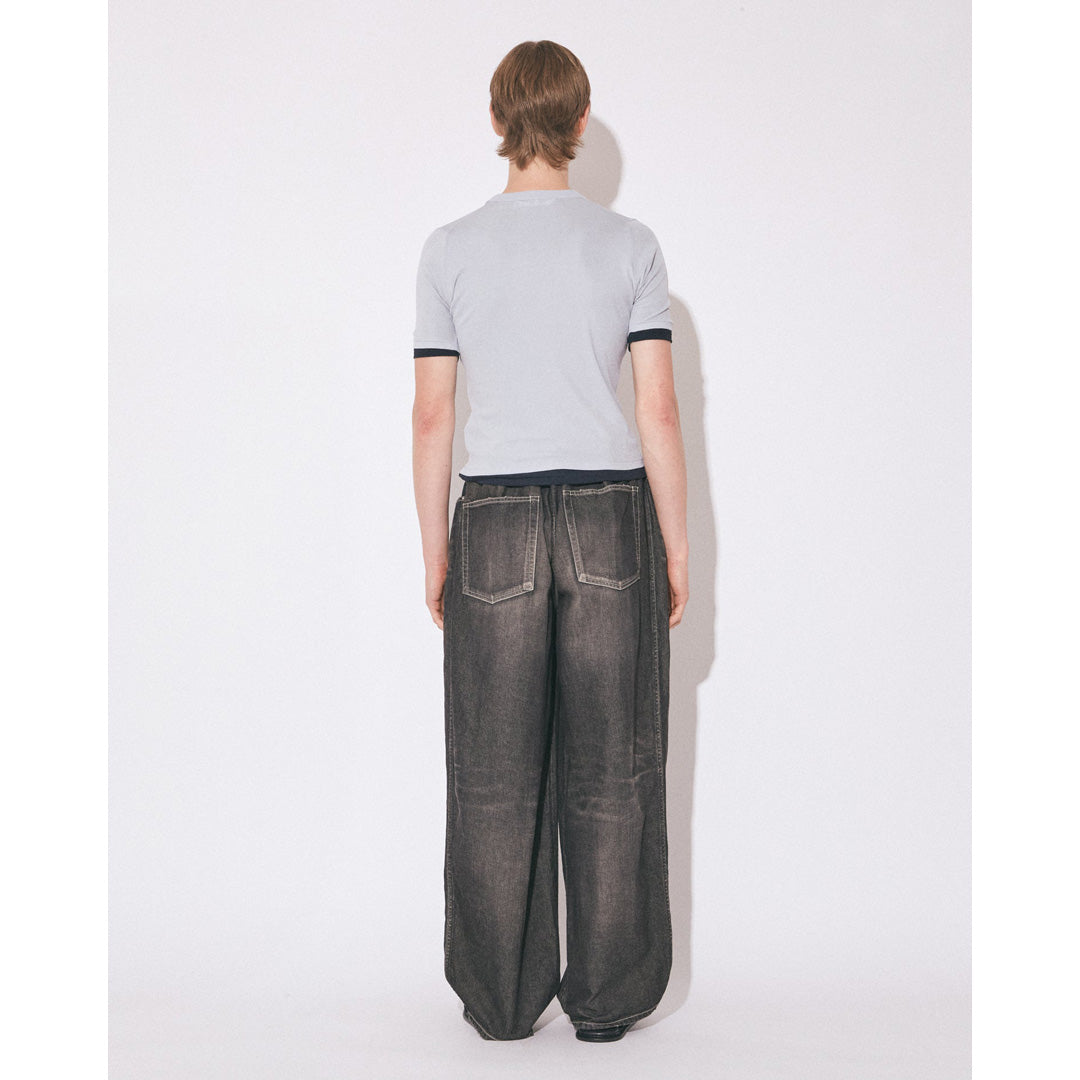 left hand twilldenim wide pants vintage