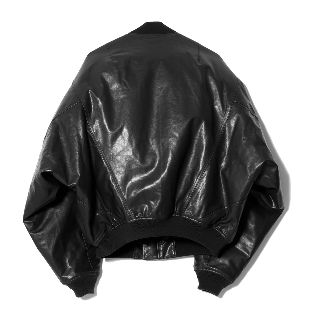 light lamb leather fan shape MA-1 blouson 26awmae