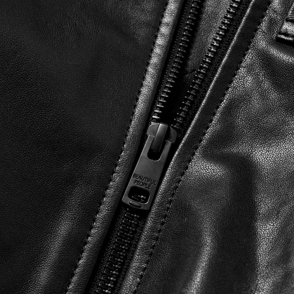 light lamb leather fan shape MA-1 blouson 26awmae