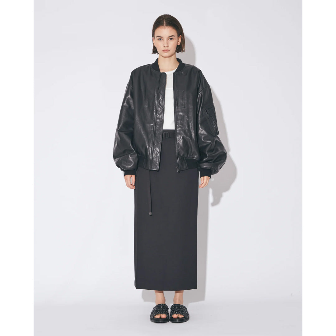 light lamb leather fan shape MA-1 blouson 26awmae