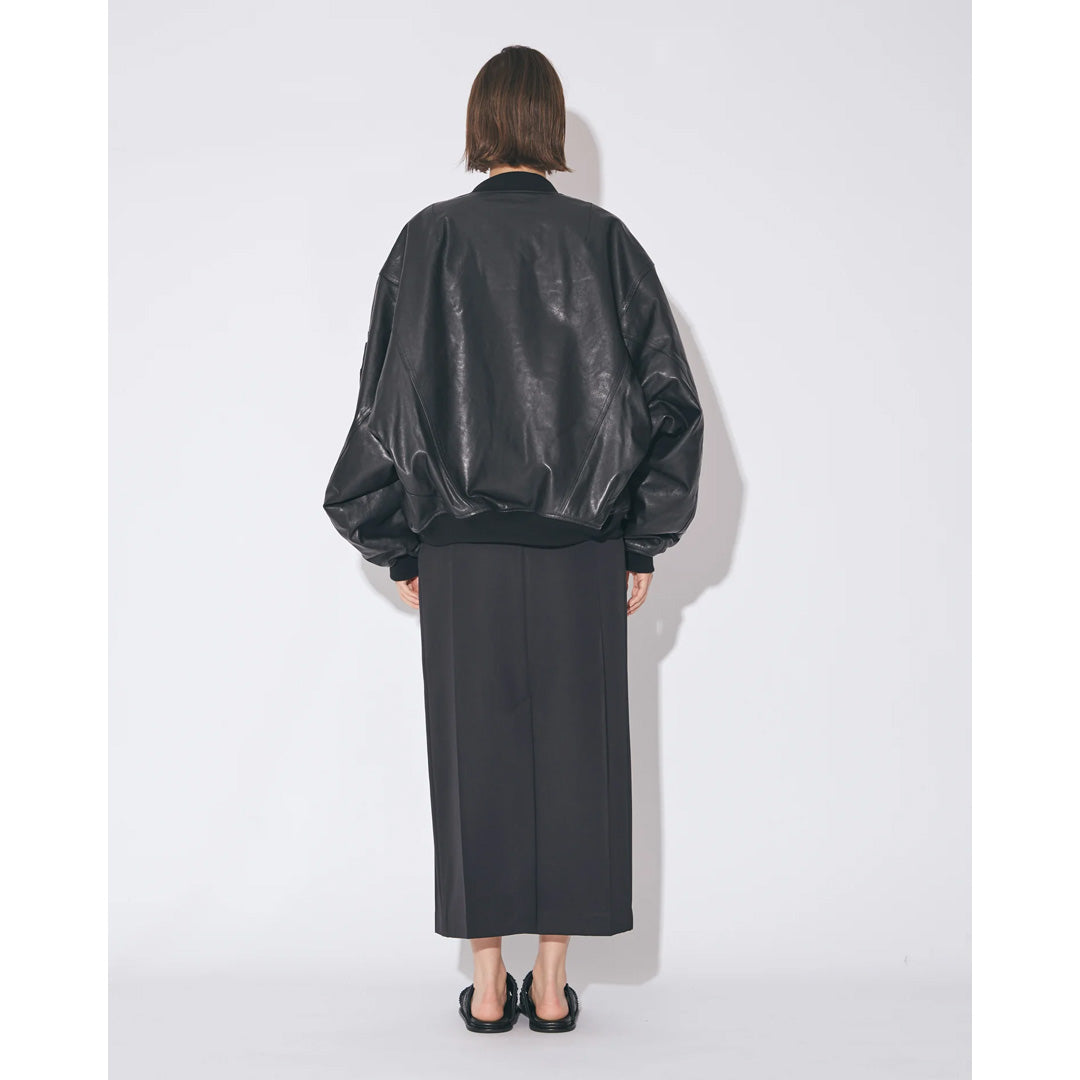 light lamb leather fan shape MA-1 blouson 26awmae