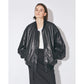 light lamb leather fan shape MA-1 blouson 26awmae