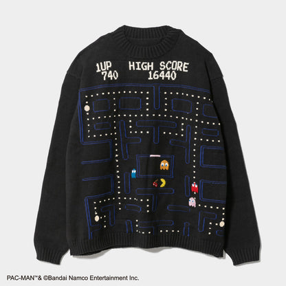 pacman jacquard knitted pullover