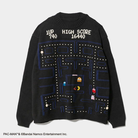pacman jacquard knitted pullover