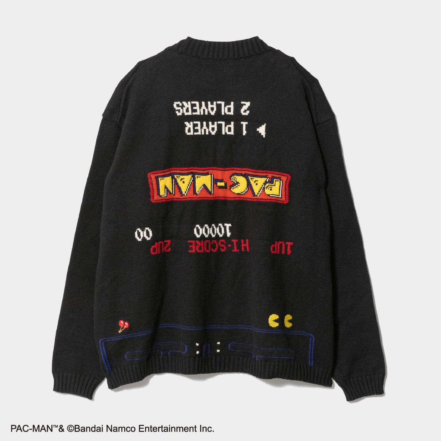 pacman jacquard knitted pullover