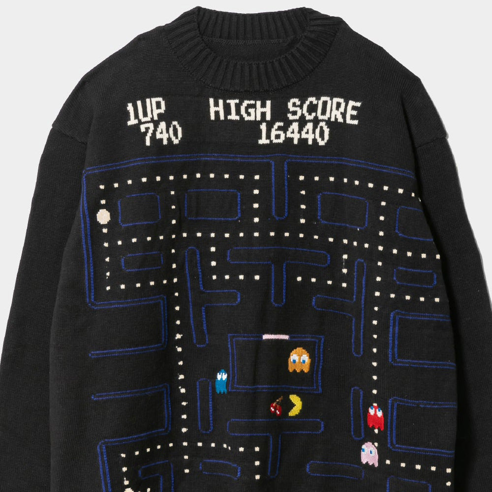 pacman jacquard knitted pullover