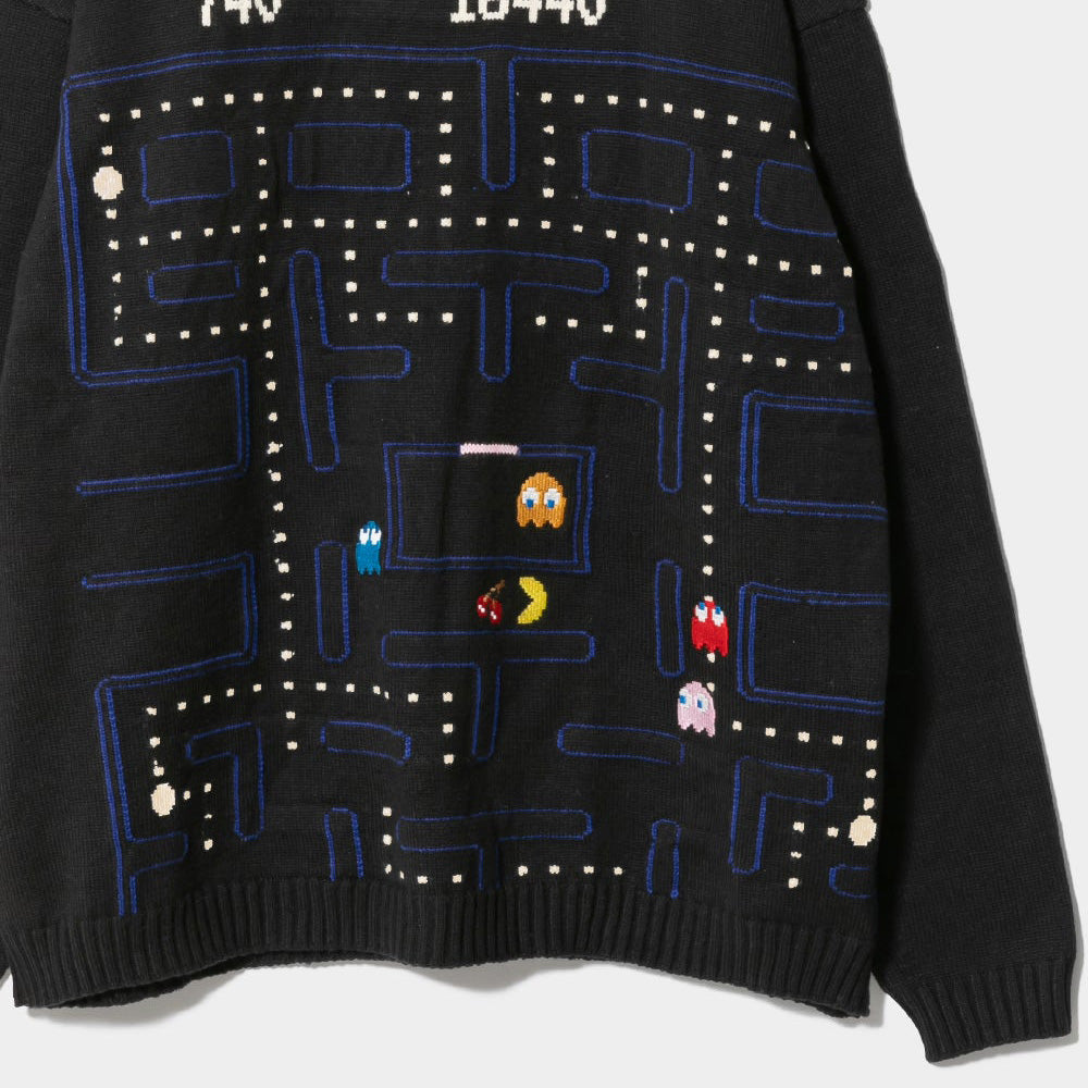 pacman jacquard knitted pullover