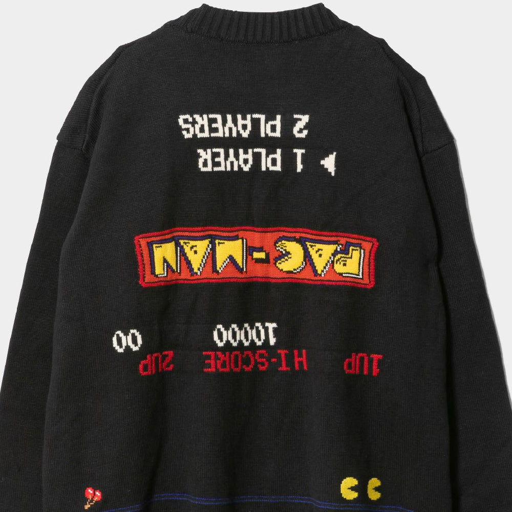 pacman jacquard knitted pullover