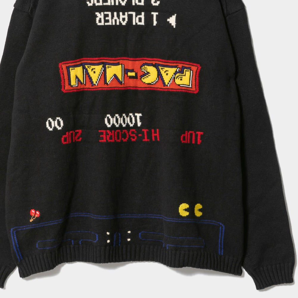 pacman jacquard knitted pullover