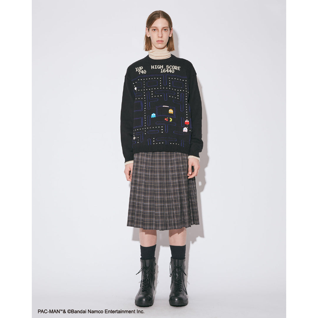 pacman jacquard knitted pullover