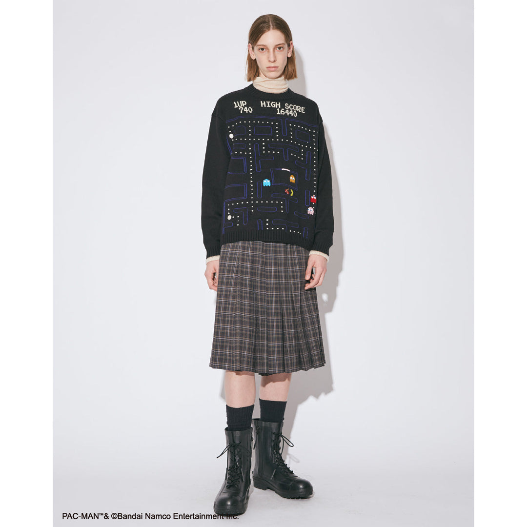 pacman jacquard knitted pullover