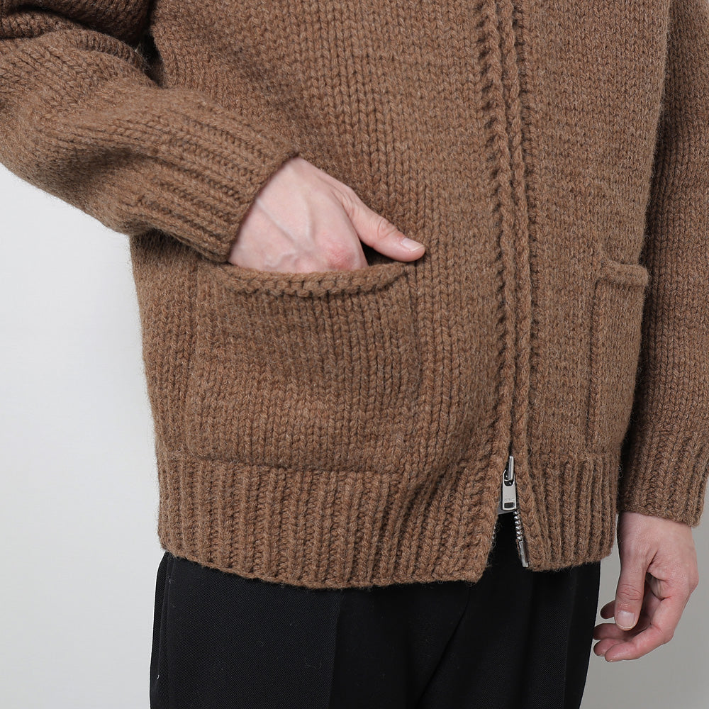 WANDERER HAND-KNIT HOODED SWEATER WOOL YARN