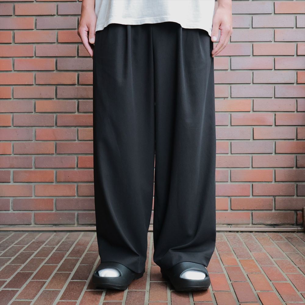 TRIPLE PLEATED EASY TROUSERS ORGANIC COTTON VOILE YARN TWILL