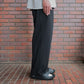 TRIPLE PLEATED EASY TROUSERS ORGANIC COTTON VOILE YARN TWILL