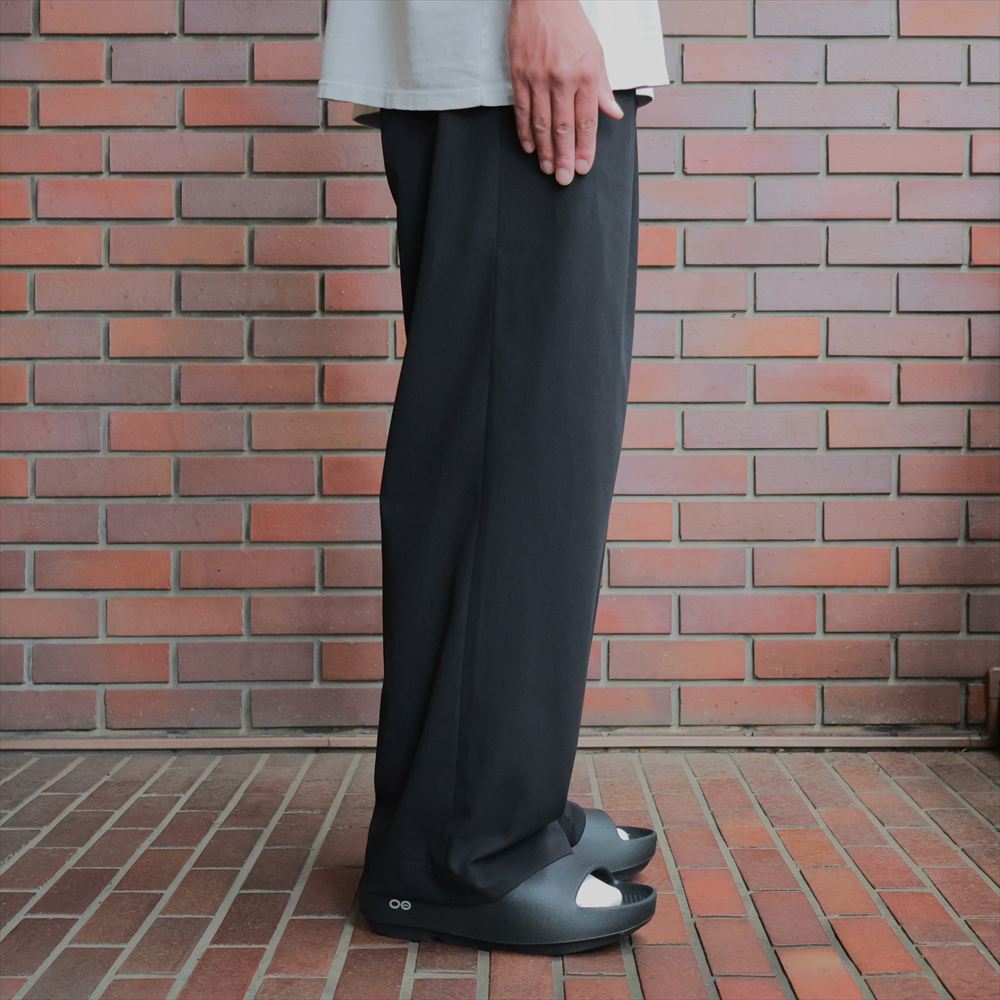 TRIPLE PLEATED EASY TROUSERS ORGANIC COTTON VOILE YARN TWILL