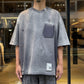 SUN FADED V NECK TEE