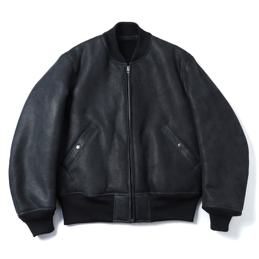 シープスキン ジップブルゾン