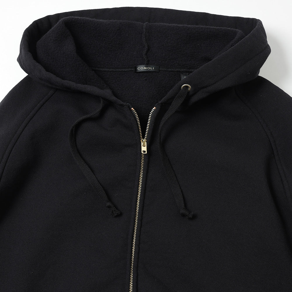 Cotton fleece zip parka