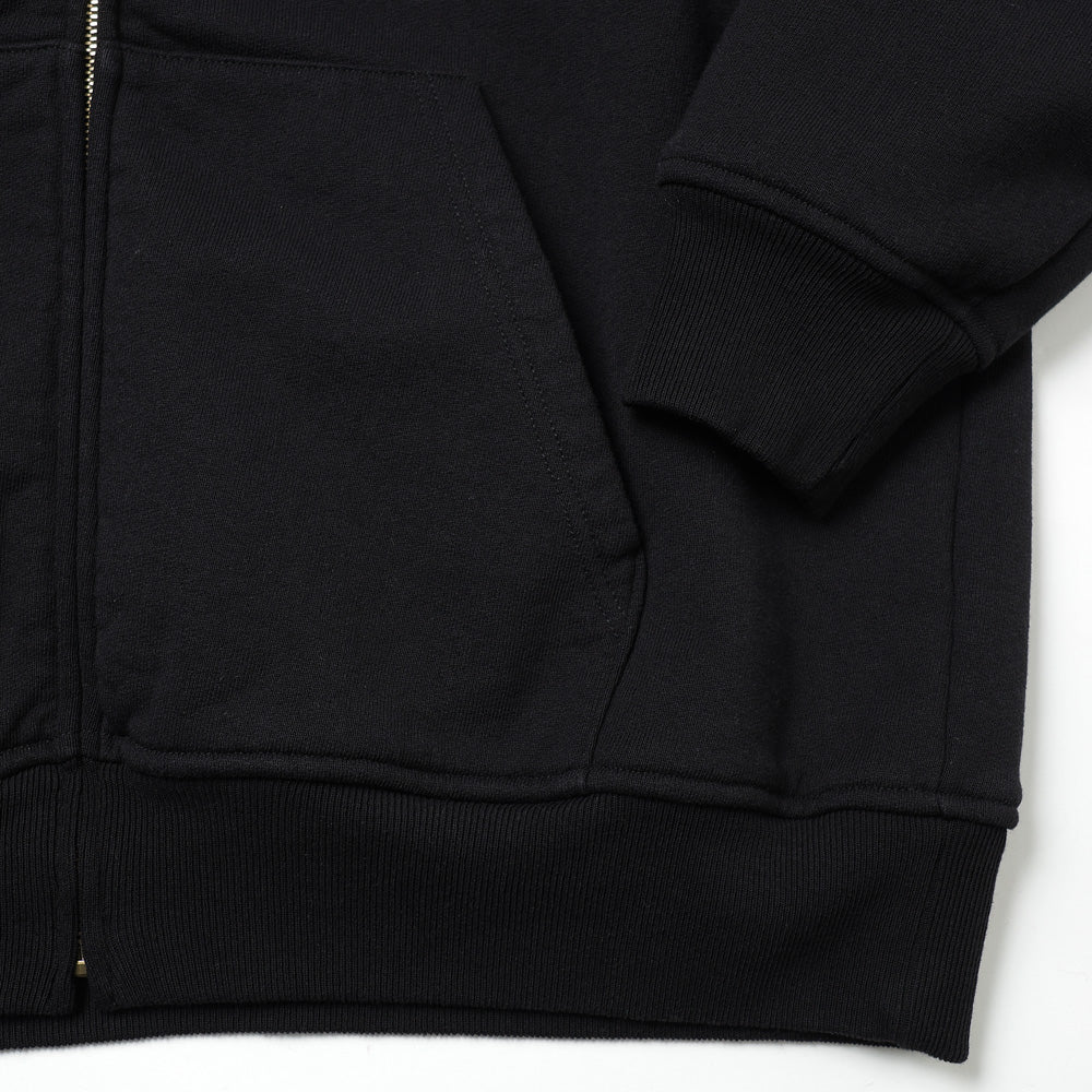 Cotton fleece zip parka