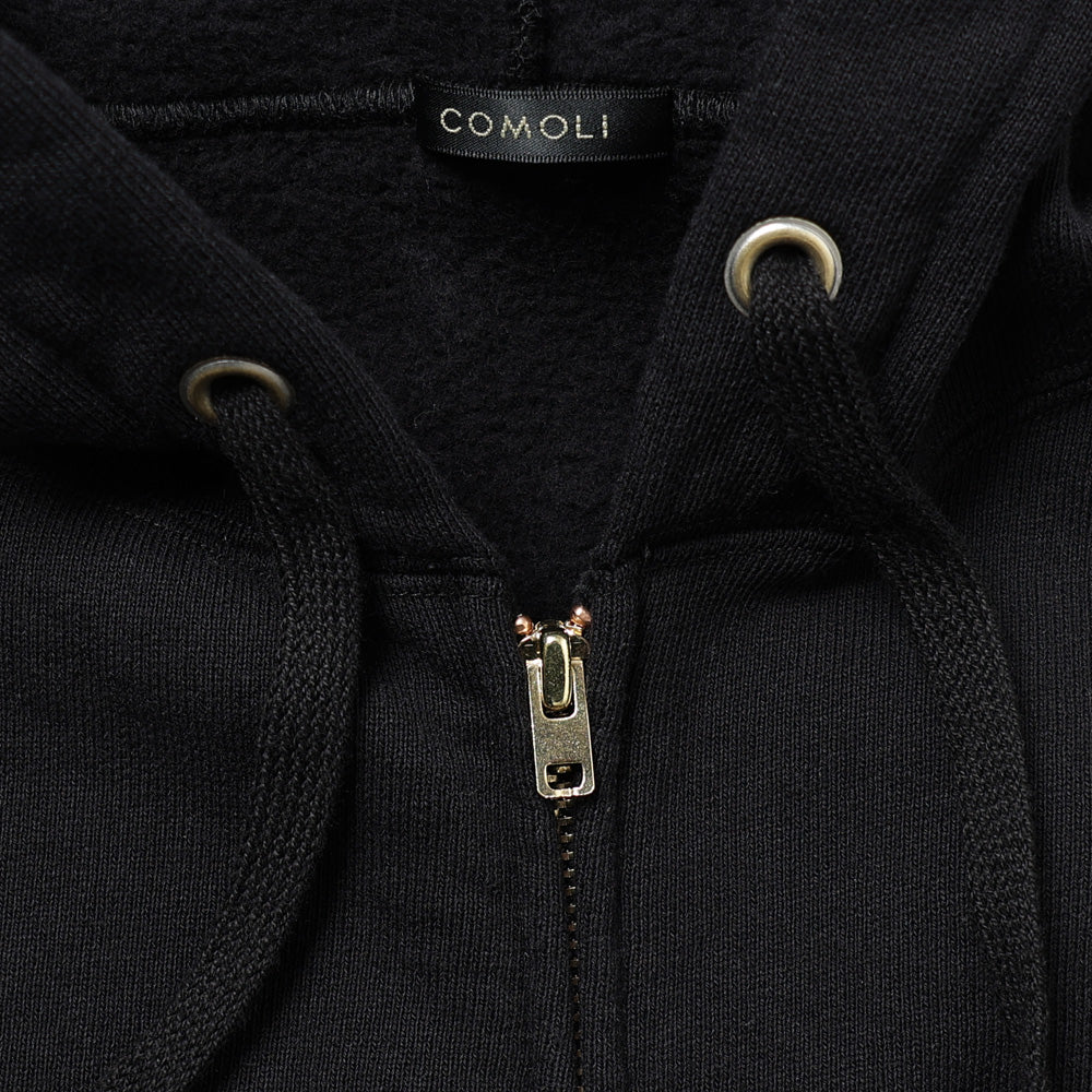 Cotton fleece zip parka
