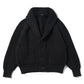 Cashmere and Japanese paper shawl collar knit jacket