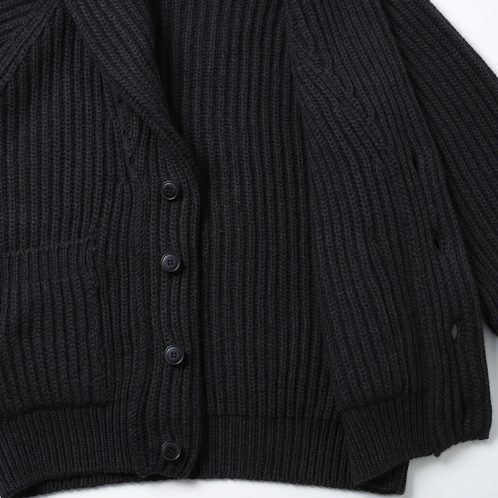 カシミヤ和紙ショールカラーニットジャケット