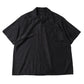 Wool silk short sleeve open collar shirt