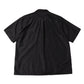 Wool silk short sleeve open collar shirt