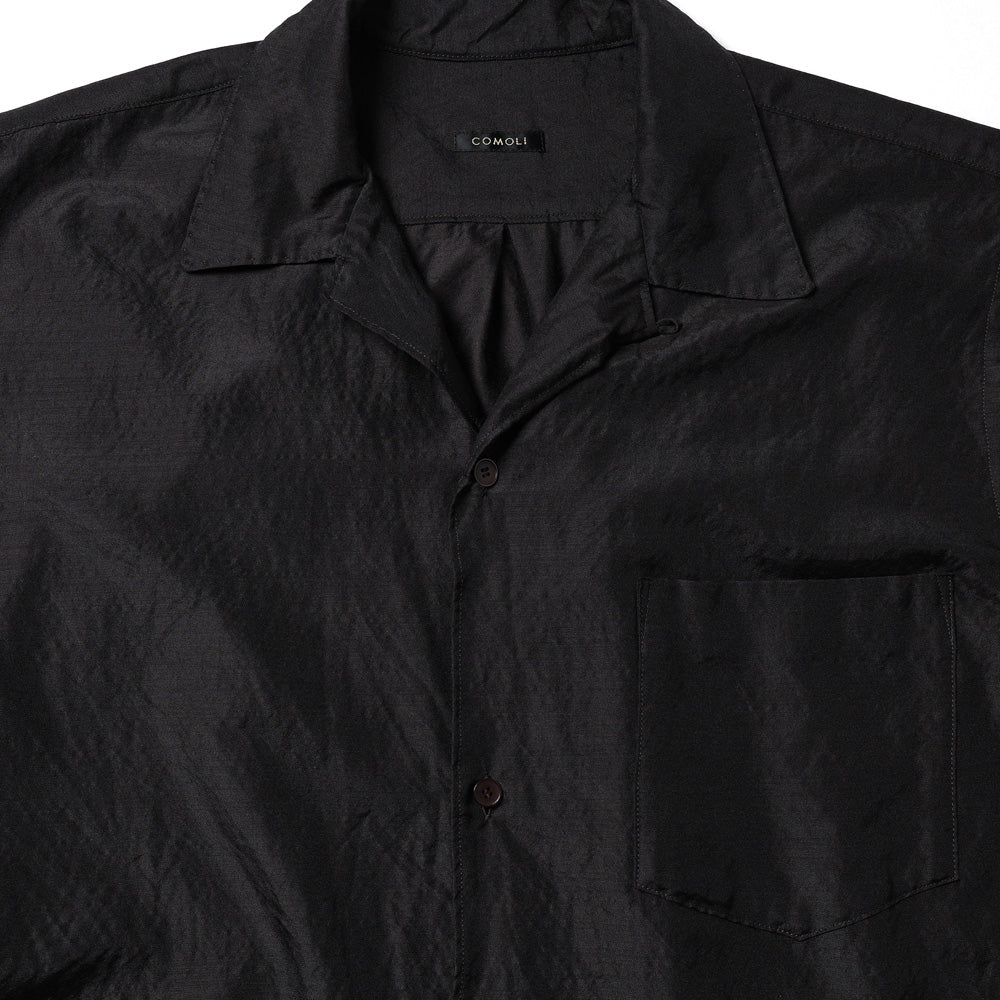 COMOLI) ウールシルク 半袖オープンカラーシャツ (D01-02012) | COMOLI