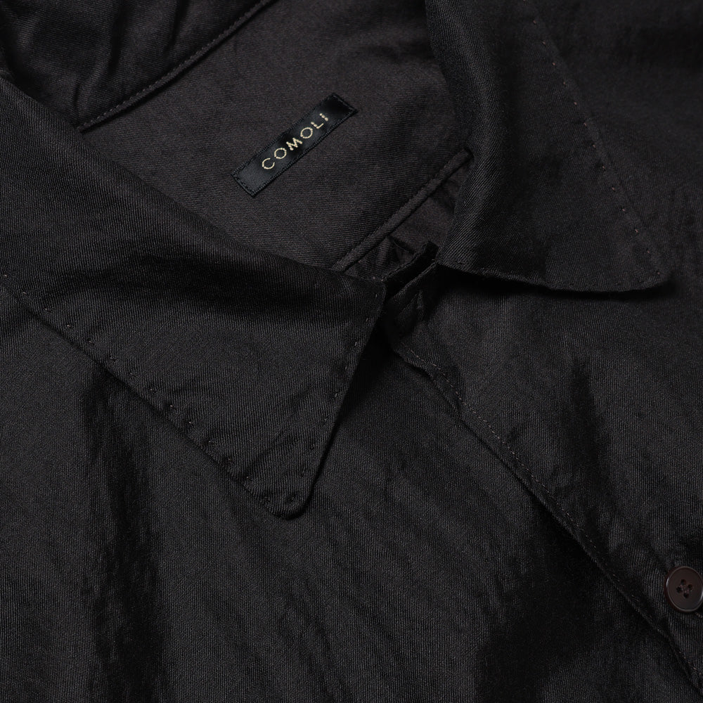 COMOLI) ウールシルク 半袖オープンカラーシャツ (D01-02012) | COMOLI