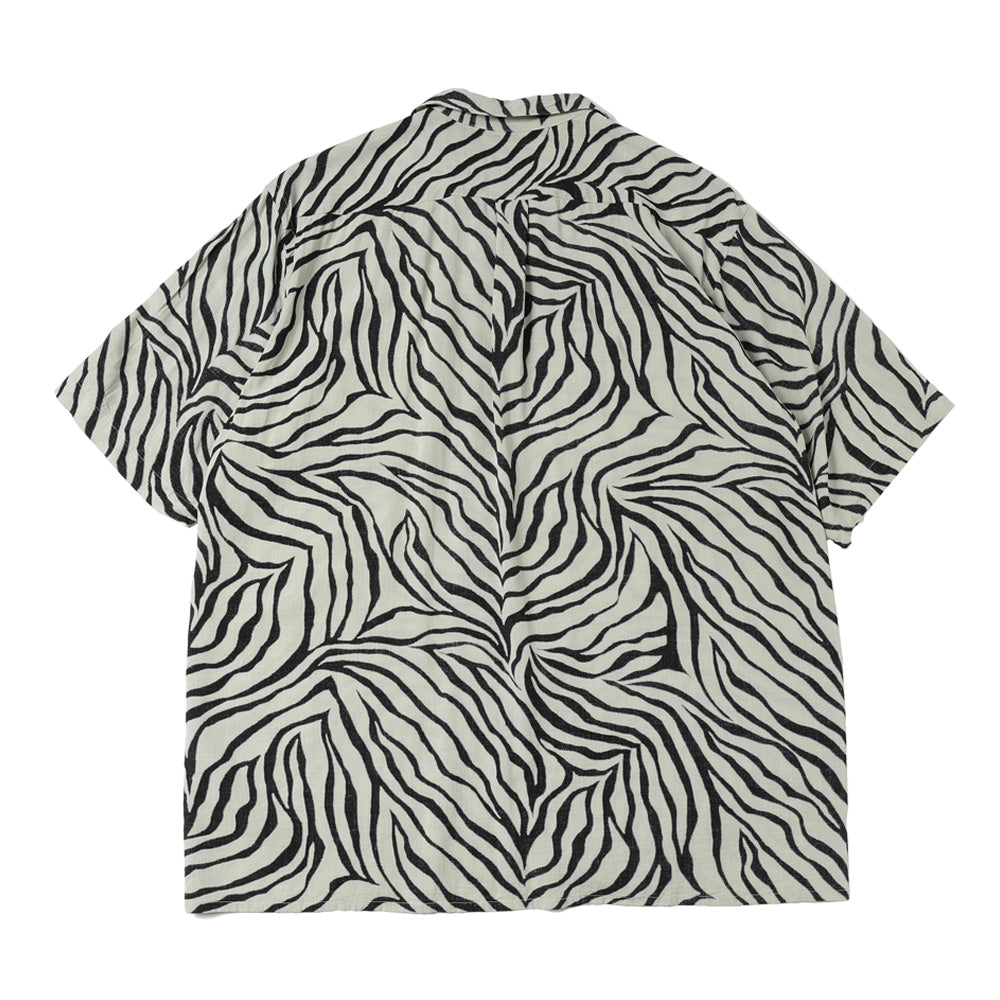 ZEBRA Short-Sleeved Open Collar Shirt