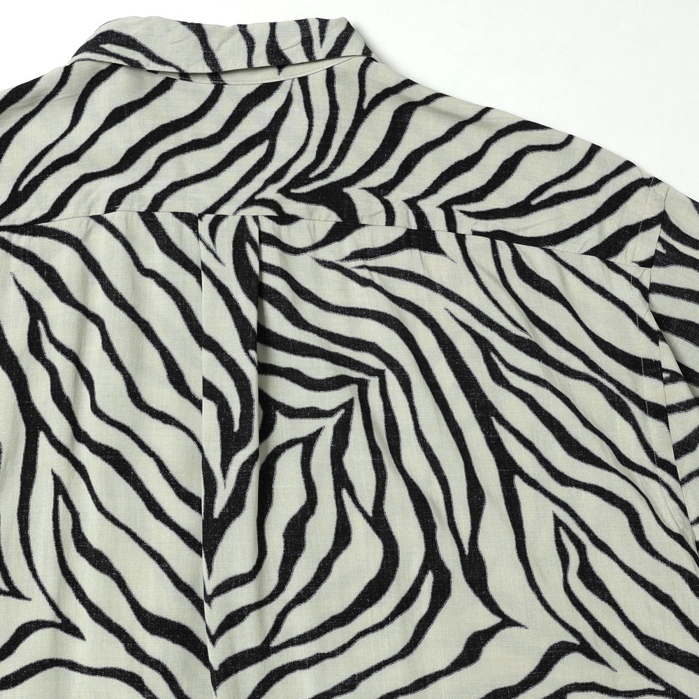 ZEBRA Short-Sleeved Open Collar Shirt