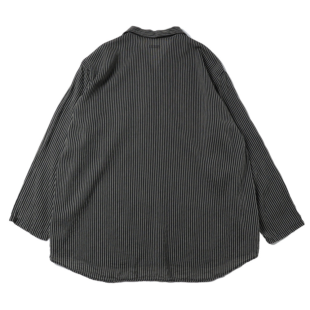 COMOLI スキッパーシャツ COMOLI（コモリ） 23SS シルクネル スキッパーシャツ ブラック X01