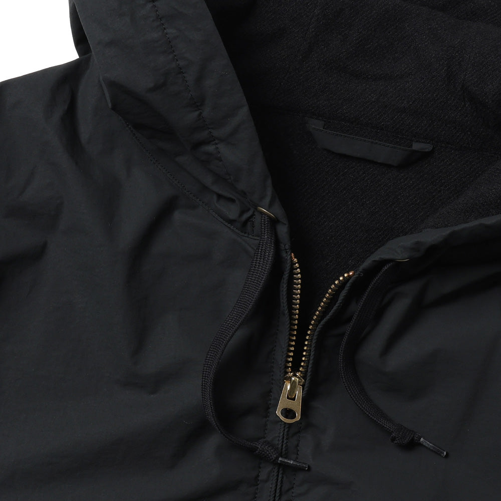 Cotton nylon zip parka