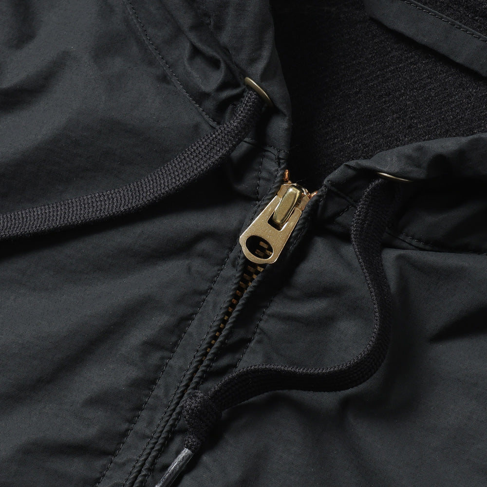 Cotton nylon zip parka