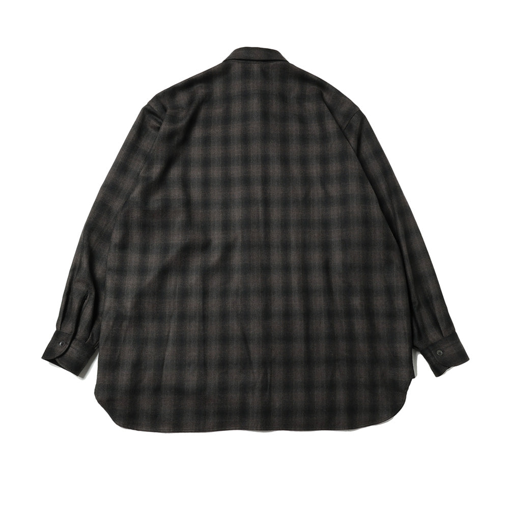Wool Check Zip Shirt
