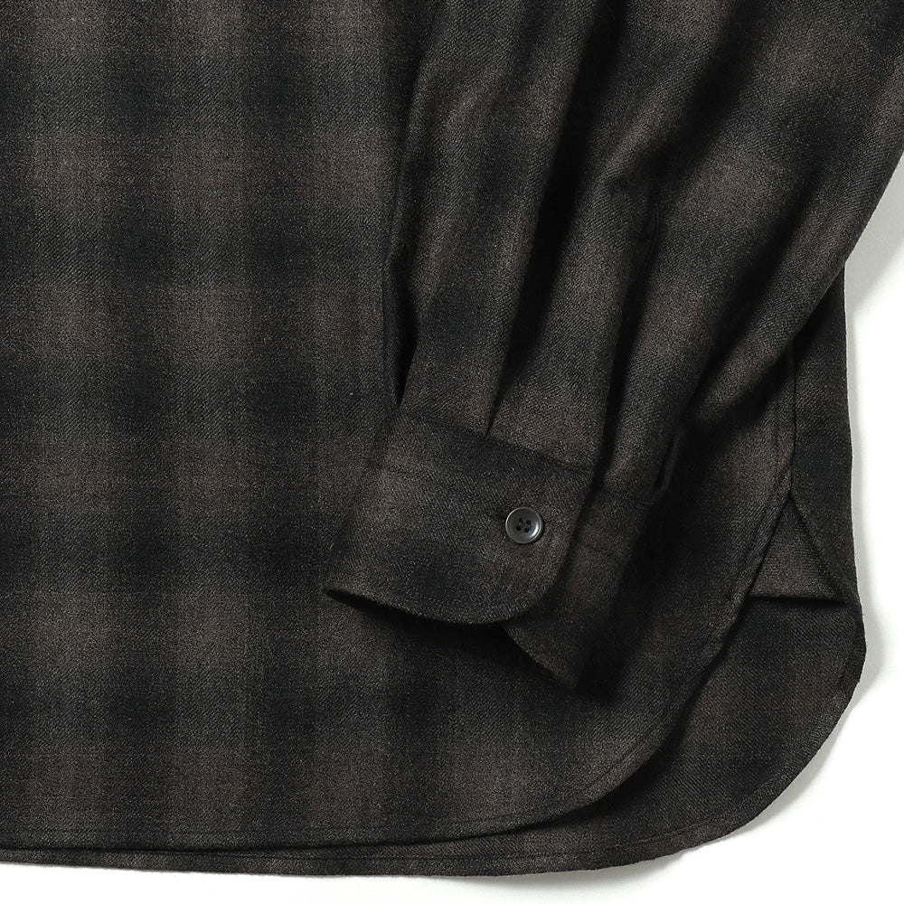 Wool Check Zip Shirt