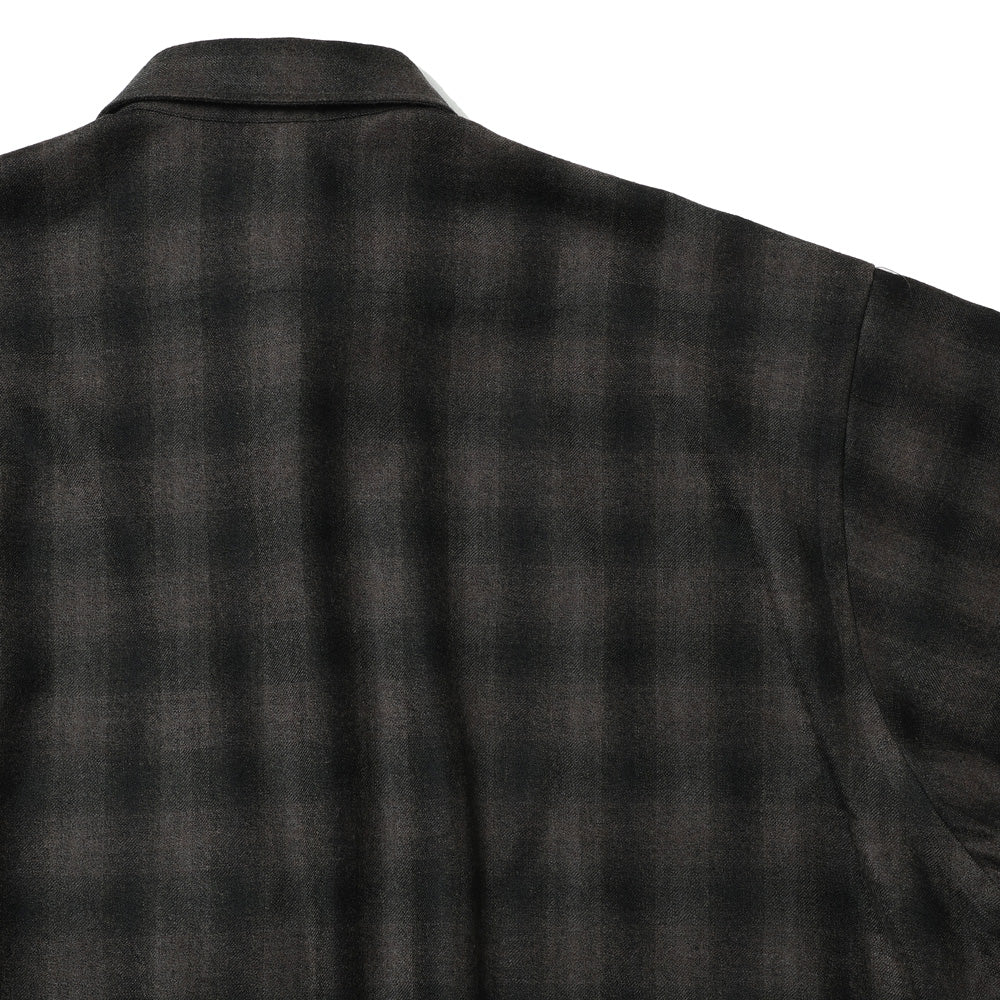 Wool Check Zip Shirt
