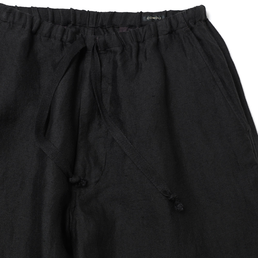Linen satin drawstring trousers